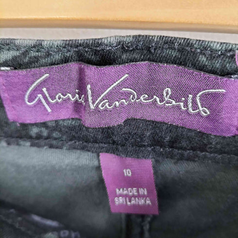 gloria vanderbilt amanda レオパード柄スリムパンツ レディース 10
