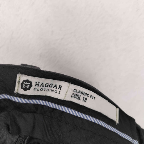 ハガークロージング HAGGAR TALONジッパー ノータックスラックス メンズ 38×30