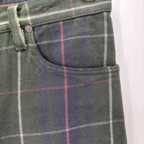 ポロバイラルフローレン Polo by RALPH LAUREN ボタンフライチェックテーパードパンツ メンズ 28x32