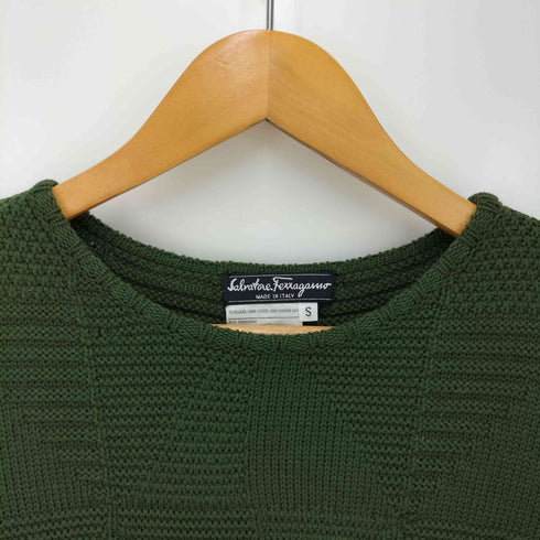 サルヴァトーレフェラガモ Salvatore Ferragamo 80〜90s イタリア製クルーネックウールニット レディース import:S