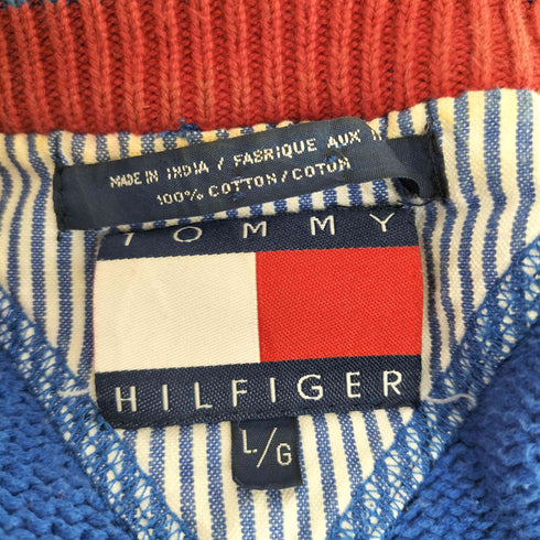 トミーヒルフィガー TOMMY HILFIGER 90s Vガゼットコットンリブニット メンズ JPN:L