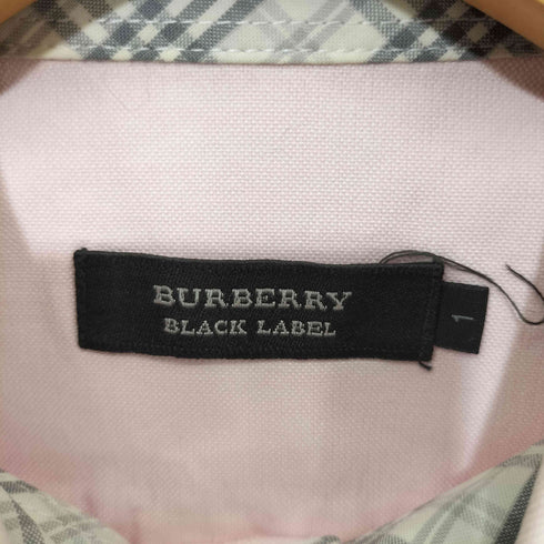 バーバリーブラックレーベル BURBERRY BLACK LABEL ロゴ刺繍 ボタンダウンシャツ メンズ JPN:1