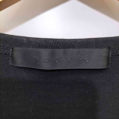 ロアー roar 二丁拳銃 ラインストーンロゴ 7分袖 クルーネックTシャツ メンズ JPN:1