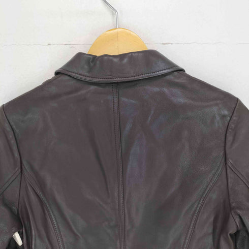 エディーバウアー Eddie Bauer 90~00S レザーテーラードジャケット レディース JPN:S