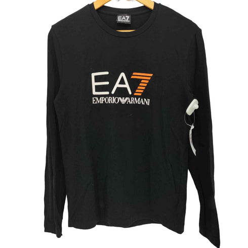 エンポリオアルマーニイーエーセブン EMPORIO ARMANI EA7 ロゴ ラバープリント クルーネックTシャツ ロンT メンズ import:S