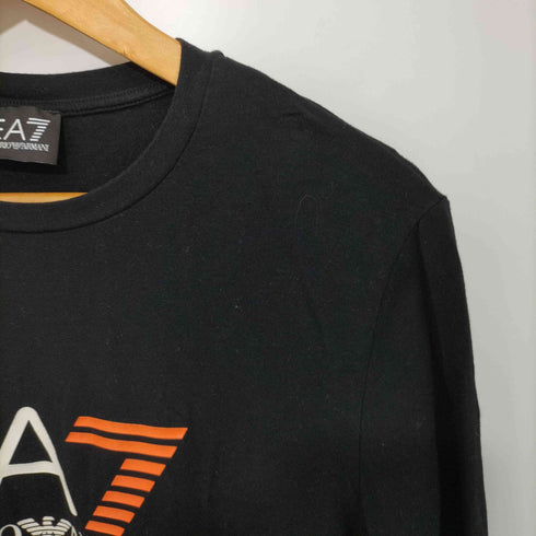 エンポリオアルマーニイーエーセブン EMPORIO ARMANI EA7 ロゴ ラバープリント クルーネックTシャツ ロンT メンズ import:S