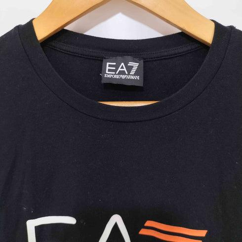 エンポリオアルマーニイーエーセブン EMPORIO ARMANI EA7 ロゴ ラバープリント クルーネックTシャツ ロンT メンズ import:S