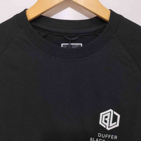 ダファー DUFFER BLACK LABEL 両面プリント 袖切替 クルーネックTシャツ ロンT メンズ import:M
