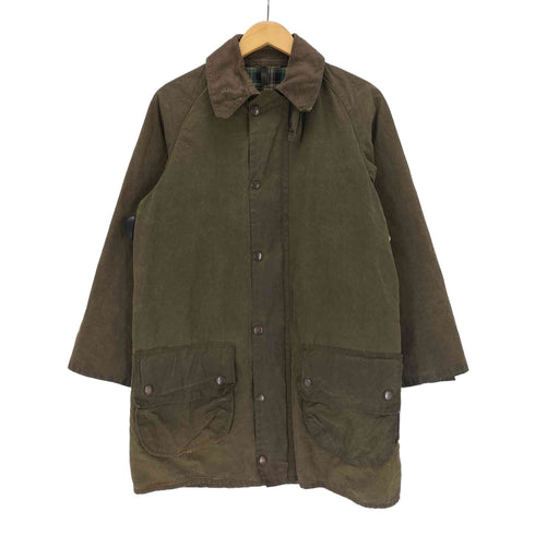 バブアー Barbour 80s England製 GAMEFAIR 裏地チェック ワックスコットン オイルドジャケット YKK棒ジップ 2ワラント メンズ 34