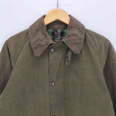 バブアー Barbour 80s England製 GAMEFAIR 裏地チェック ワックスコットン オイルドジャケット YKK棒ジップ 2ワラント メンズ 34
