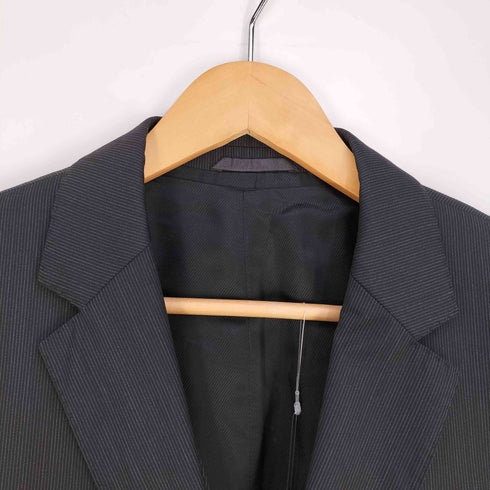 ボスヒューゴボス BOSS HUGO BOSS Super 100 ウール ストライプ 2B テーラードジャケット ジレベスト スラックス 3ピース スリーピース セットアップ メンズ 46