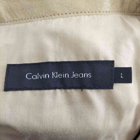 カルバンクラインジーンズ Calvin Klein Jeans 90~00S レザーテーラードジャケット レディース L