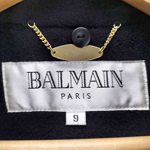 バルマン BALMAIN カシミヤ100% ステンカラーコート メンズ 9