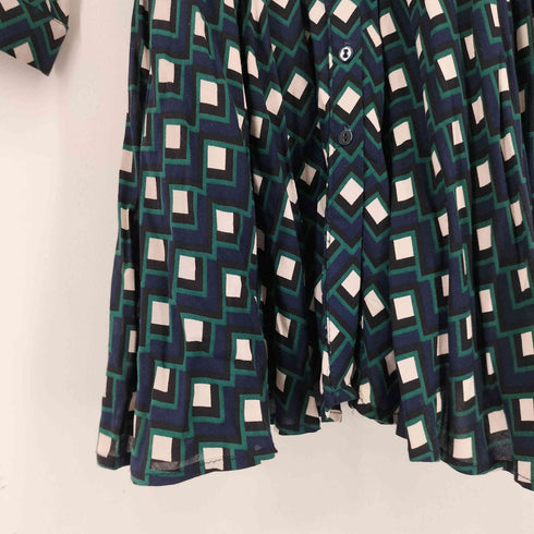 ザラ ZARA 幾何学模様 L/S ワンピース レディース US XS
