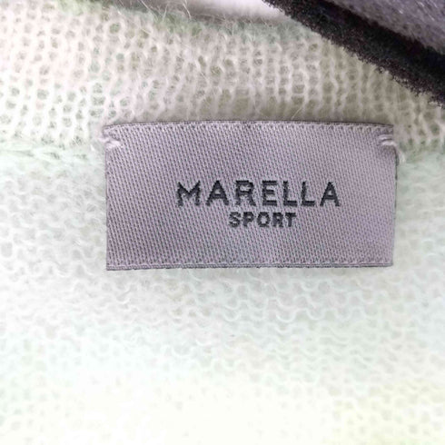 マレーラスポーツ MARELLA SPORT クルーネック ビジューボタンカーディガン レディース