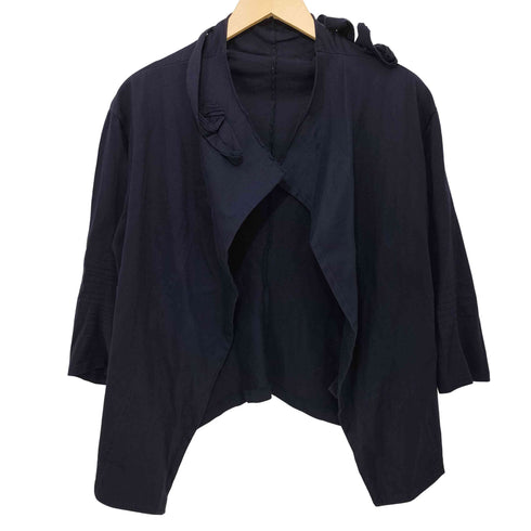 ヨウジヤマモト Yohji Yamamoto 2003SS ボタンレス 切りっぱなし 装飾 コットンカーディガン レディース JPN:3
