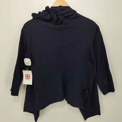 ヨウジヤマモト Yohji Yamamoto 2003SS ボタンレス 切りっぱなし 装飾 コットンカーディガン レディース JPN:3