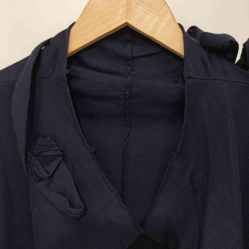 ヨウジヤマモト Yohji Yamamoto 2003SS ボタンレス 切りっぱなし 装飾 コットンカーディガン レディース JPN:3