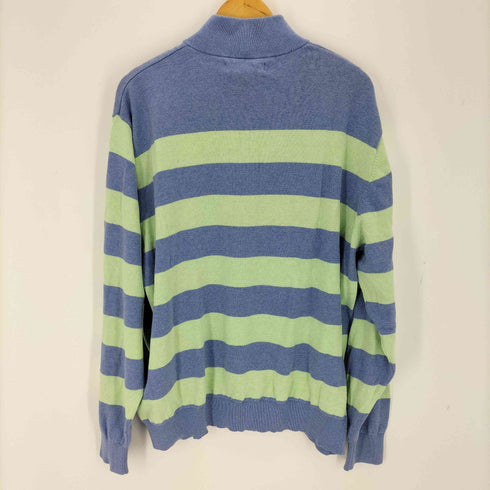 oxford golf ハーフジップ ボーダーニット メンズ 2XL
