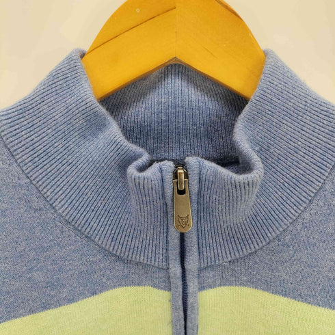 oxford golf ハーフジップ ボーダーニット メンズ 2XL