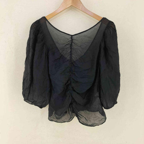 ウーア Uhr Sheer Gathered Blouse シアーギャザーブラウス レディース FREE