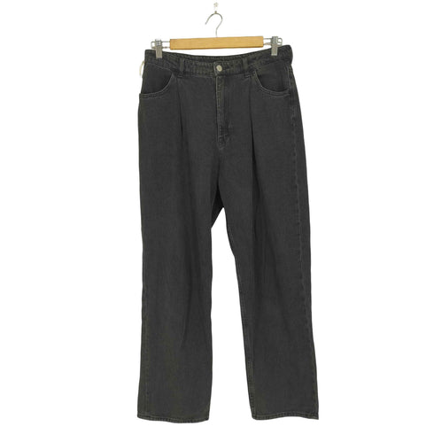 エイチアンドエム H&M LOOSE HIGH WAIST ブラックデニムパンツ メンズ 40