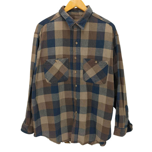 セントジョンズベイ STJOHNS BAY 90S ヘリンボーンL/Sフランネルチェックシャツ メンズ JPN:XL