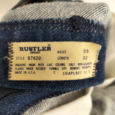 ラスラー RUSTLER MADE IN USA TALONジップフライストレートデニム メンズ W29