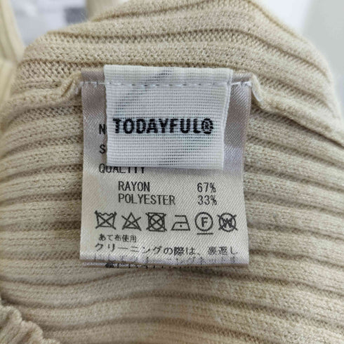 トゥデイフル TODAYFUL Flarecuffs Rib Knit フレアカフスリブニット レディース FREE