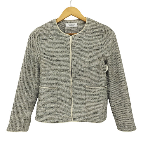 ビューティーアンドユースユナイテッドアローズ BEAUTY & YOUTH UNITED ARROWS 22AW ミックスツイード ツイル 9分袖 ノーカラージャケット レディース JPN:M