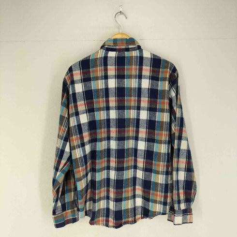 ファイブブラザー FIVE BROTHER 70-80s MADE IN USA コットンチェックL/Sネルシャツ メンズ 15-15 1/2