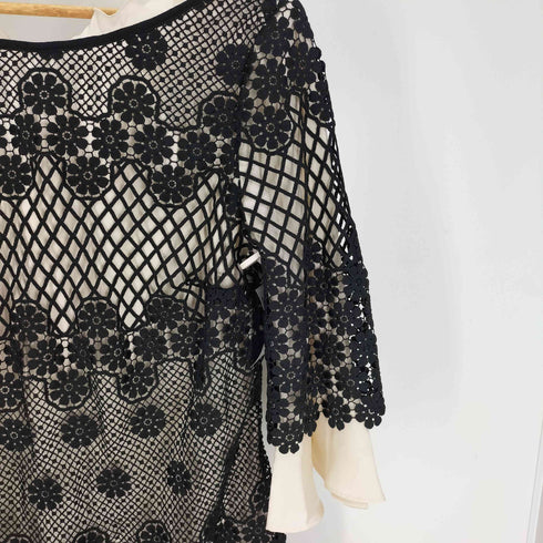 マックスアンドコー MAX & CO. ABITO DRESS 花柄 レース ワンピース レディース US:12