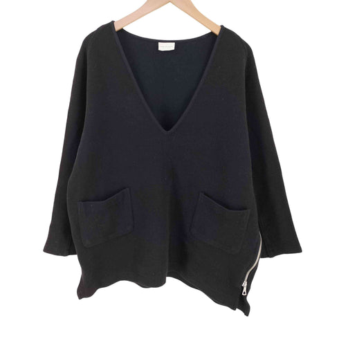 ドリスヴァンノッテン DRIES VAN NOTEN MADE IN PORTUGAL ディープVネック コットンウールニットプルオーバー riri メンズ Extra Small