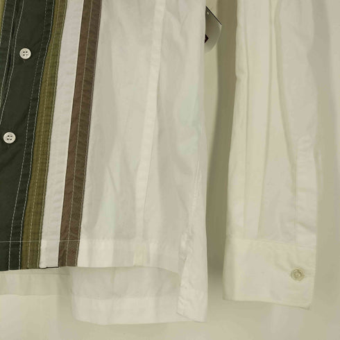 コムデギャルソンシャツ COMME des GARCONS SHIRT フランス製 スイッチングパターン 開襟 オープンカラーシャツ メンズ JPN:S