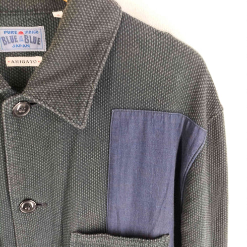 ブルーブルー BLUE BLUE パッチワーク 刺し子 サシコ カバーオール メンズ 2