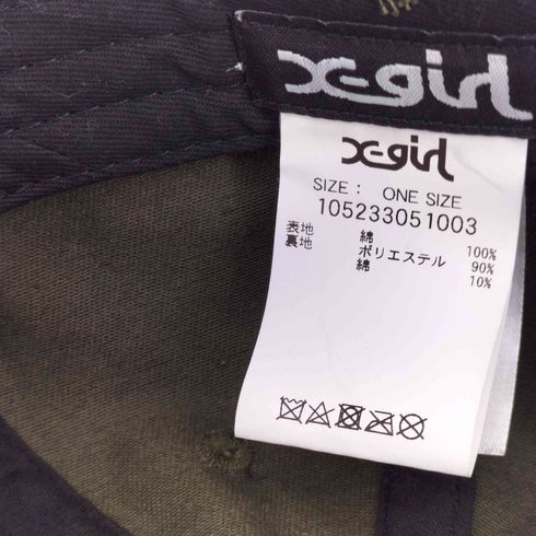 エックスガール X-girl LINE OVAL LOGO 6PANEL CAP レディース ONE SIZE
