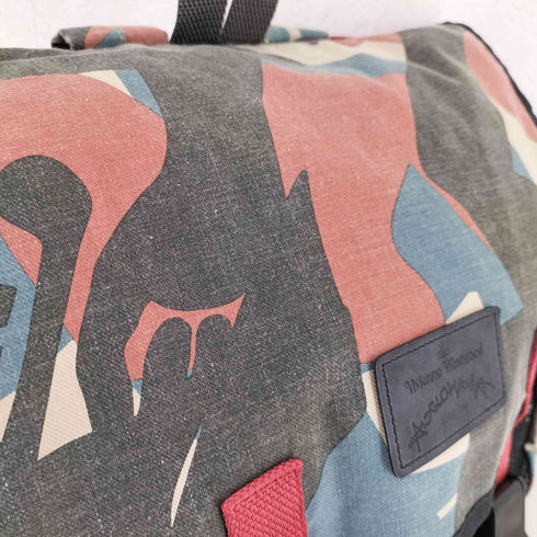 ヴィヴィアンウエストウッド アングロマニア Vivienne Westwood ANGLOMANIA スクエア型 総柄 バックパック レディース