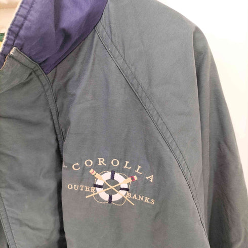 CAMP DAVID ロゴ刺繍バイカラーラグランナイロンジャケット メンズ XXL