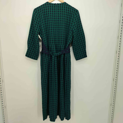 Miss Dorby 80-90s チェック柄 デザインベストドッキング ロングスリーブワンピース レディース 12P