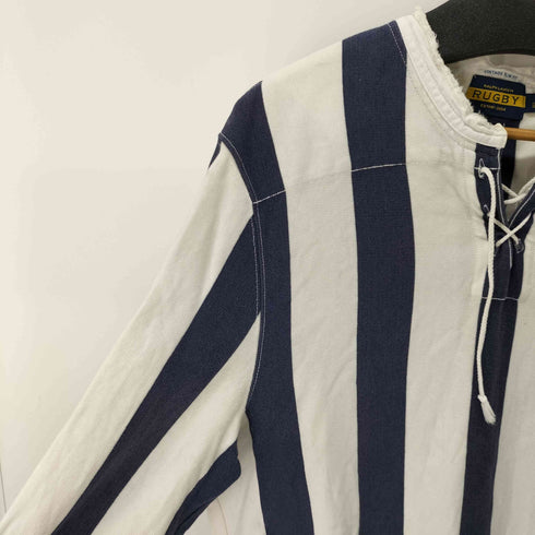 ラグビーラルフローレン Rugby Ralph Lauren VINTAGE SLIM FIT レースアップノーカラーラガーシャツ メンズ JPN:XL