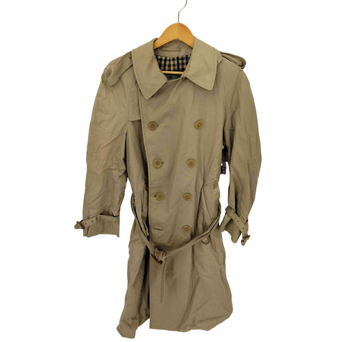 アクアスキュータム AQUASCUTUM 80S 英国製 コットン トレンチコート 裏地チェック メンズ UK:36