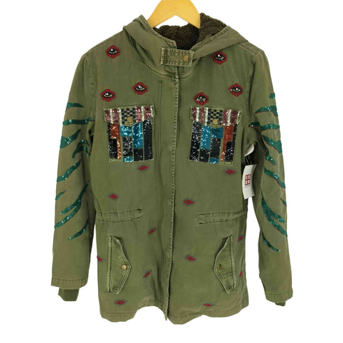 デシグアル Desigual 21AW フード付き ミリタリー モッズ ジャケット Y2K レディース 34