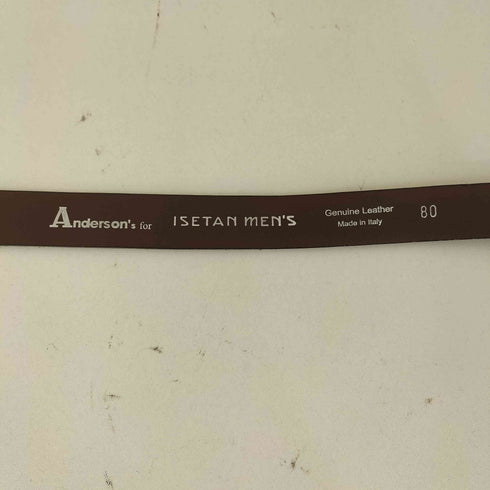 イセタンメンズ ISETAN MENS Anderson's for MADE IN ITALY レザーベルト SOLID BRASS メンズ 80