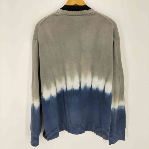 cantate 別注 First Pick Suvin Gold Tie-Dye Horizontal Stripes Knit メンズ