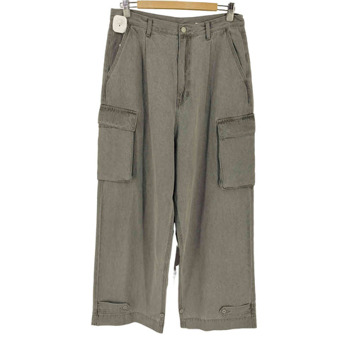 エマクローズ EMMA CLOTHES M-47 ヴィンテージ加工 ミリタリー ワイドデニムカーゴパンツ メンズ JPN:L
