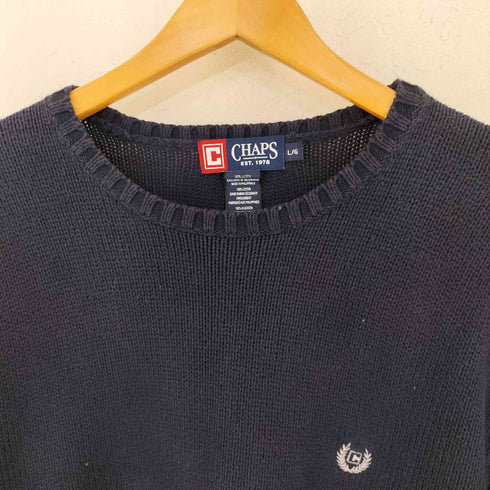 チャップス CHAPS ロゴ刺繍 コットンニット メンズ import:L