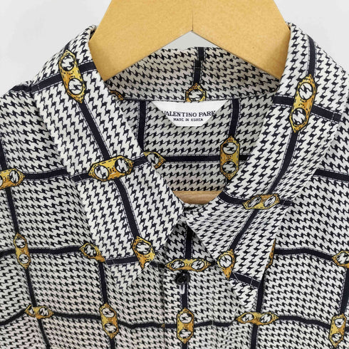 VALENTINO PARK 千鳥格子 総柄 L/S シャツ メンズ