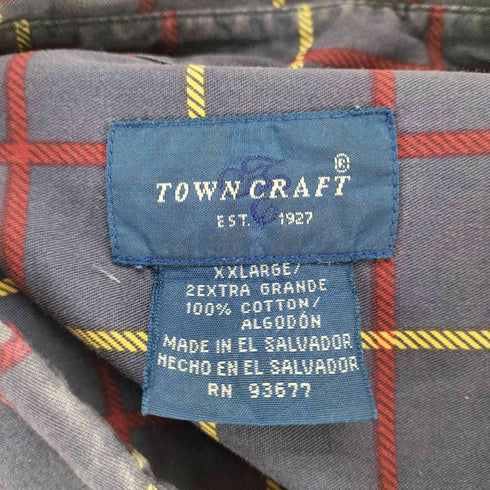 タウンクラフト TOWNCRAFT 90S チェック柄ボタンダウンシャツ メンズ XXLARGE