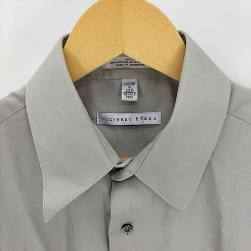 ジェフリービーン GEOFFREY BEENE SATEEN コットン ポリ L/S シャツ メンズ import:L