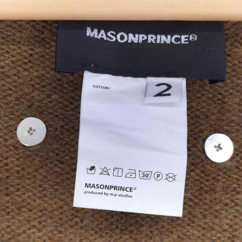 メゾンプリンス mason prince オーバーサイズダメージ加工アーガイル柄カーディガン メンズ 2